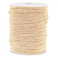 Fashion wire plat 5mm Nude beige-goud